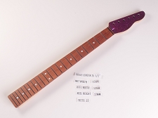 LUTHIER SPECIAL - XGP TE RW Neck 22 Stainless Frets, Ball Ends, Purple Big Flake Metal Cap